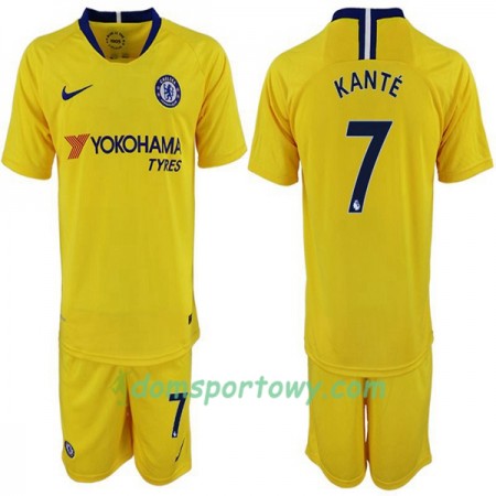 Koszulka Chelsea Kante 7 Dziecięcy Wyjazdowe Koszulki Piłkarskie 2018-2019 Krótki Rękaw